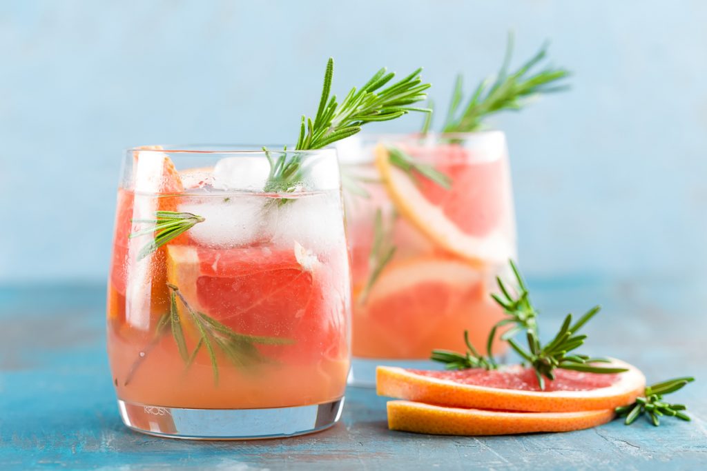 Rosemary and Gin Grapefruit Cocktail
