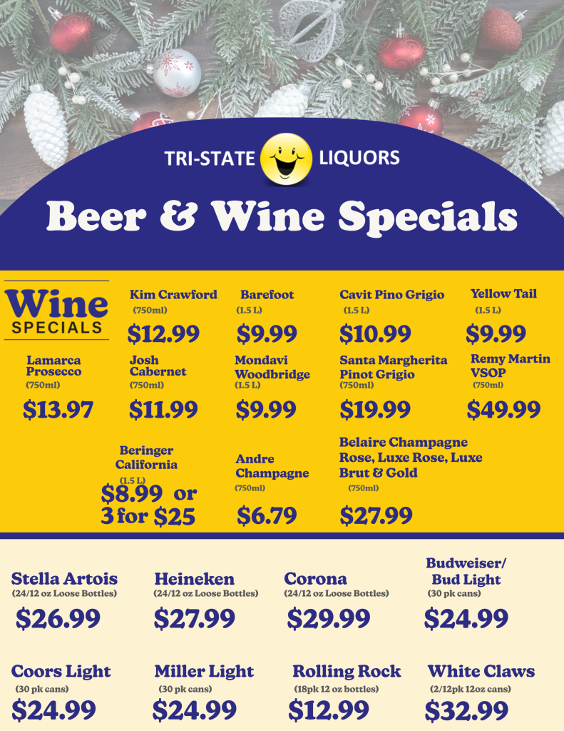 Discount Taxfree Liquor Store DelawareMonthly Beverage Specials