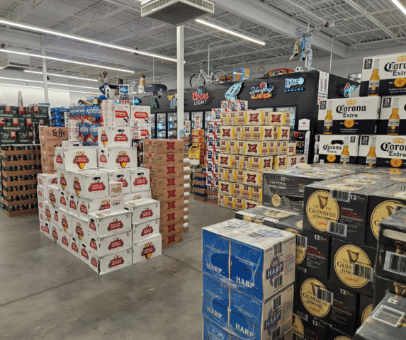 Tri-State Liquor Store Interior Beer Stacks Options