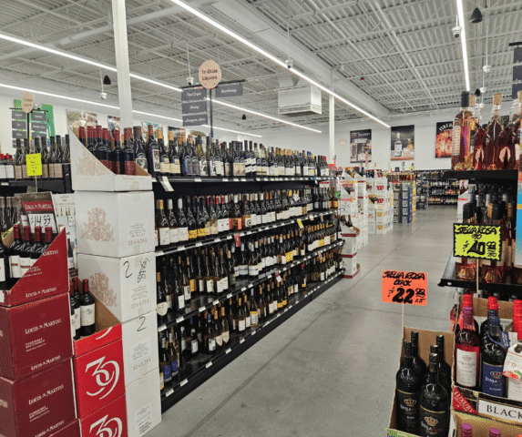Tri-State Liquor Store Interior Bottled Wine Aisle