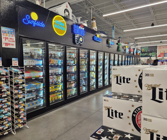 Tri-State Liquor Store Interior Cold Beer Aisle
