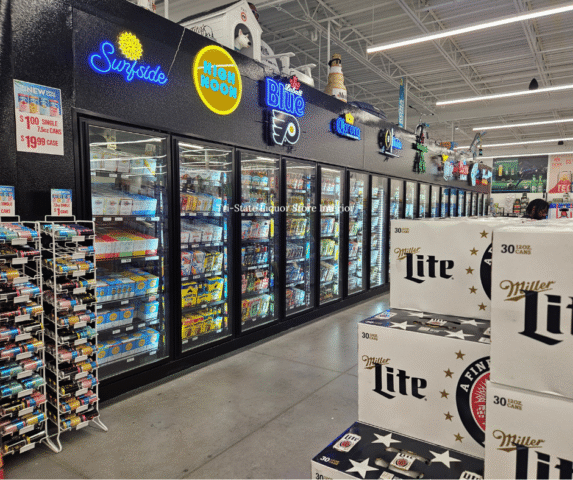 Tri-State Liquor Store Interior Cold Beer Cases