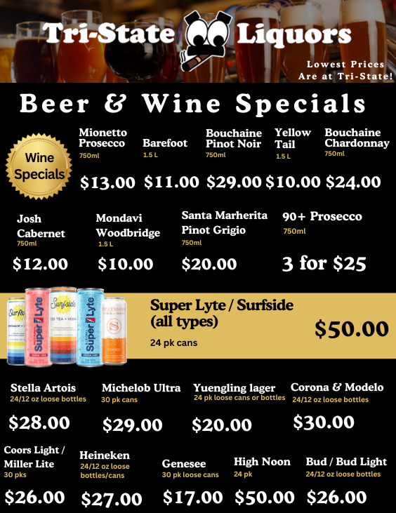 TSL Beer/Wine Specials